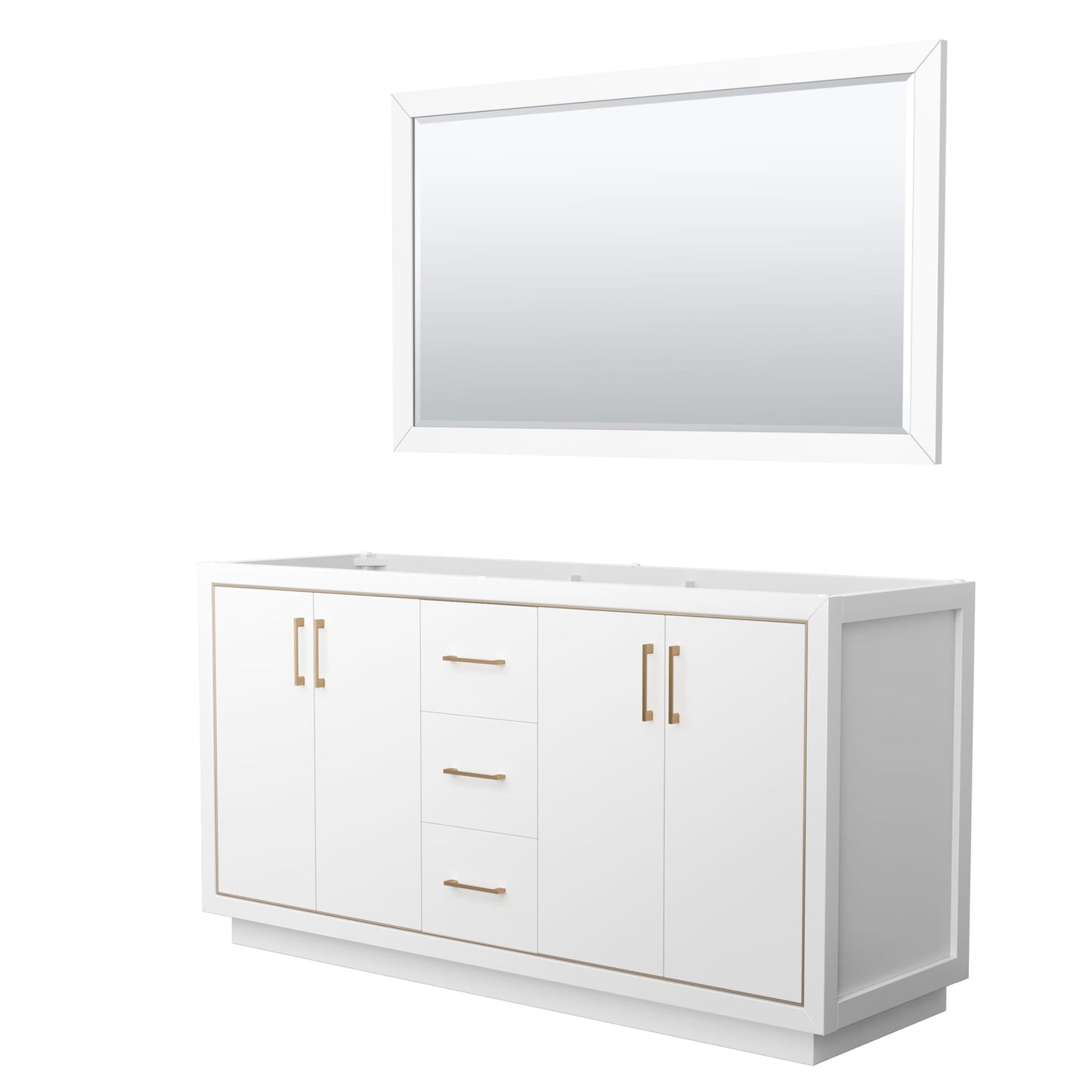 Icon Double Bathroom Vanity - 65.25W x 34.25H x 21.75D
