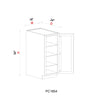 Pantry Cabinet - 18"W x 54"H x 24"D - 1D