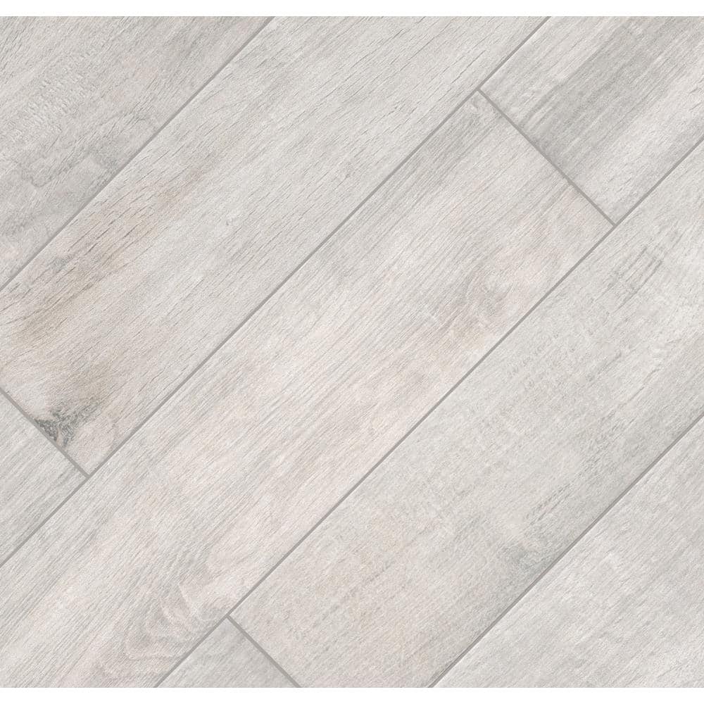 Westwood Liath Gray 8 in. x 24 in. Matte Porcelain Wood Look Floor and Wall Tile (11.97 sq. ft./Case)