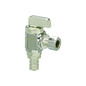 Quarter Turn Angle Stop, 3/8 x 1/4 in, Crimp PEX x Comp, Chrome