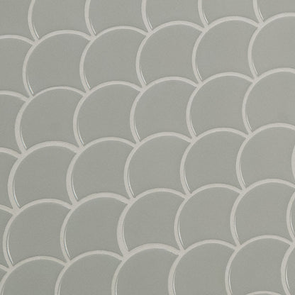 Gray Glossy Fish Scale Mosaic