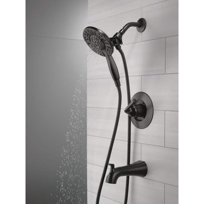 Arvo In2ition 2-in-1 Rough Included Single-Handle 4-Spray Tub and Shower Faucet 1.75 GPM in Matte Black Valve Included