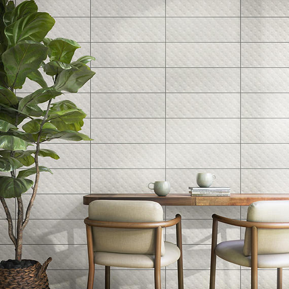 Visual Impressions White Rectangle, Diamond 8X24 Matte
