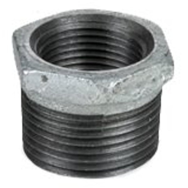 Hex Head Bushing, 3 x 2 in, MNPT x FNPT, 150 lb, Malleable Iron, Galvanized