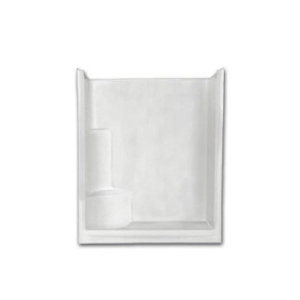 Shower Stall, Fiberglass, White