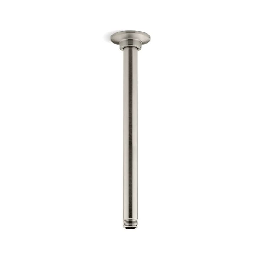 Shower Arm, Ceiling Mount, 12 in L, Vibrant Brushed Nickel