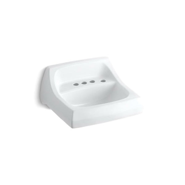 Kingston™ Wall Mount Lavatory Sink, ADA, 21-1/4 x 18-1/4 x 7-1/4 in, Vitreous China, White