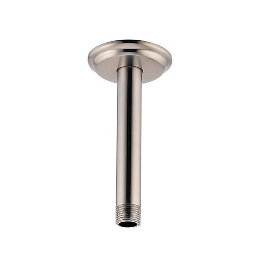 Shower Arm, Ceiling Mount, 6 in L, Brushed Nickel