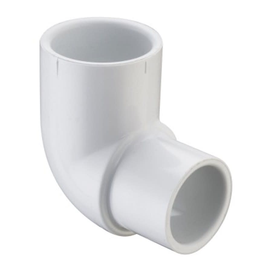 90 deg Elbow, 1-1/4 x 1 in, Socket, SCH 40/STD, PVC