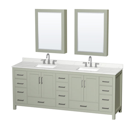 Sheffield Double Bathroom Vanity - 84W x 35H x 22D
