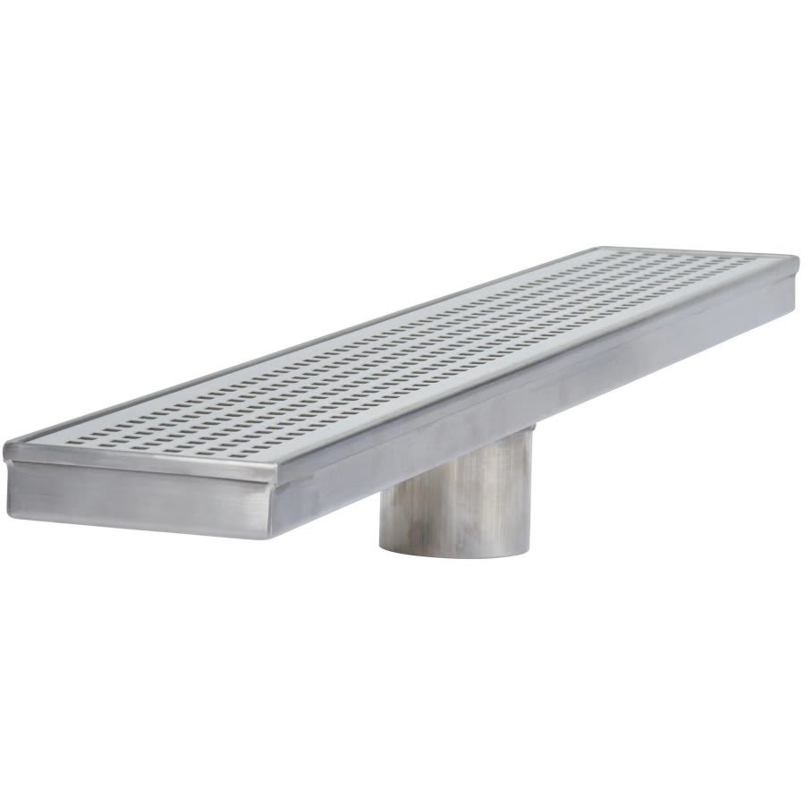 Linear Shower Drain, 36 in, With Tile Insert Grate, Stainless Steel