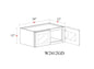 Wall Cabinet - 24"W x 12"H x 12"D Glass Door Only