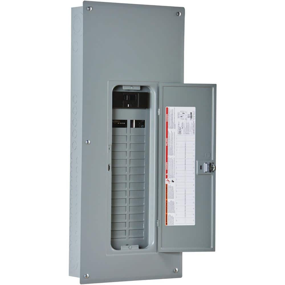 Homeline 200 Amp 30-Space 60-Circuit Indoor Main Breaker Plug-On Neutral Load Center with Cover(HOM3060M200PCVP)