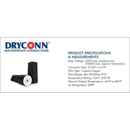 Blk/White Pre-Filled Wire Nut