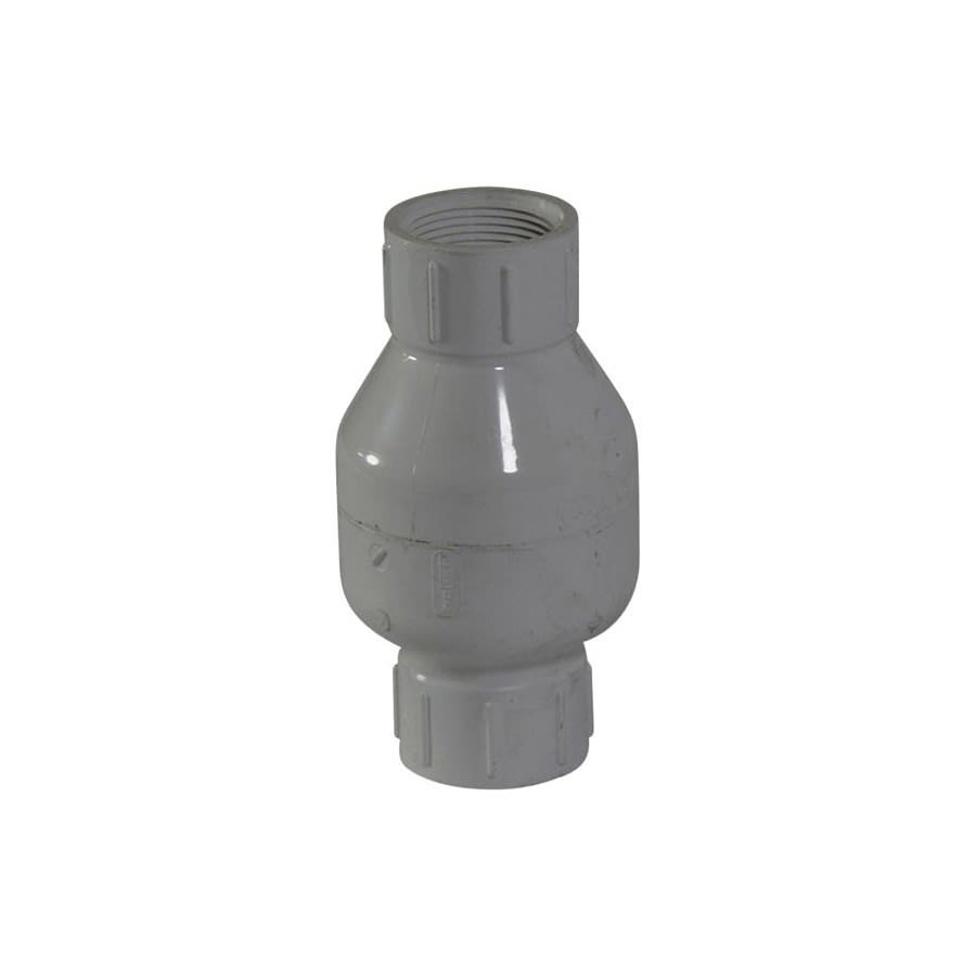 Spring Check Valve, 1-1/4 in, FNPT, PVC