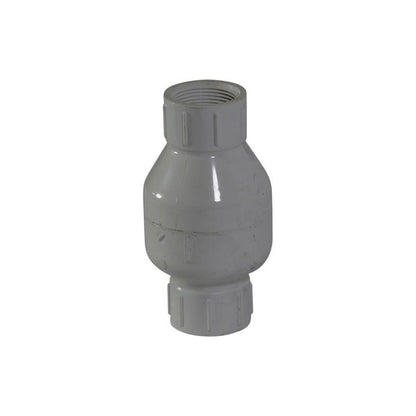 Spring Check Valve, 1-1/4 in, FNPT, PVC