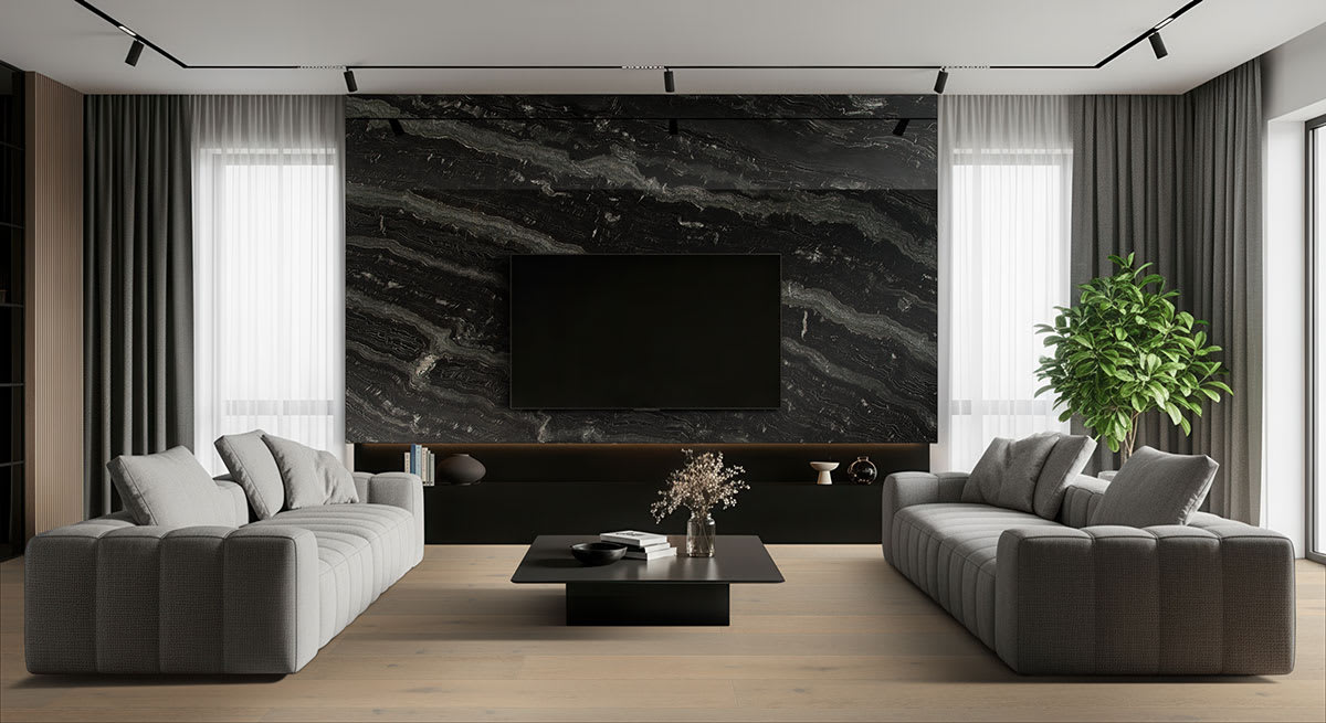 Pre Fab Agatha Black Granite