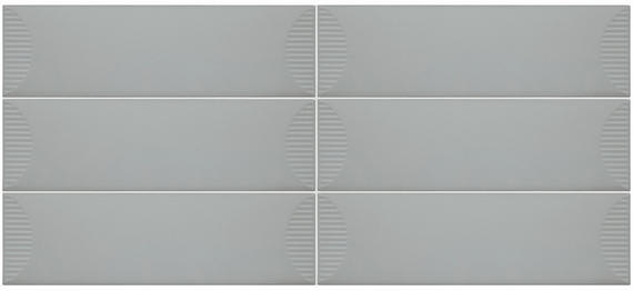 Stencil Grey Rectangle, Half Moon 4X12 Matte