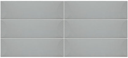 Stencil Grey Rectangle, Linear 4X12 Matte