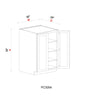 Pantry Cabinet - 30"W x 54"H x 24"D - 2D