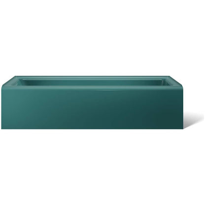 Bellwether Bath Tub 60" L x 30 1/4" W Cast Iron Soaking for Three Wall Alcove Installations with Integral Apron and Right Drain