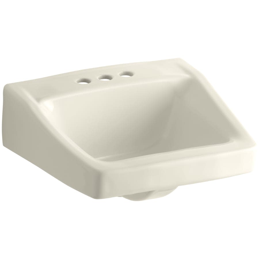 Chesapeake 14" Wall Mounted Bathroom Sink with 3 Holes Drilled and Overflow