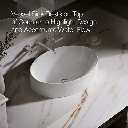 Vox 20" Vessel Vitreous China Bathroom Sink with Overflow