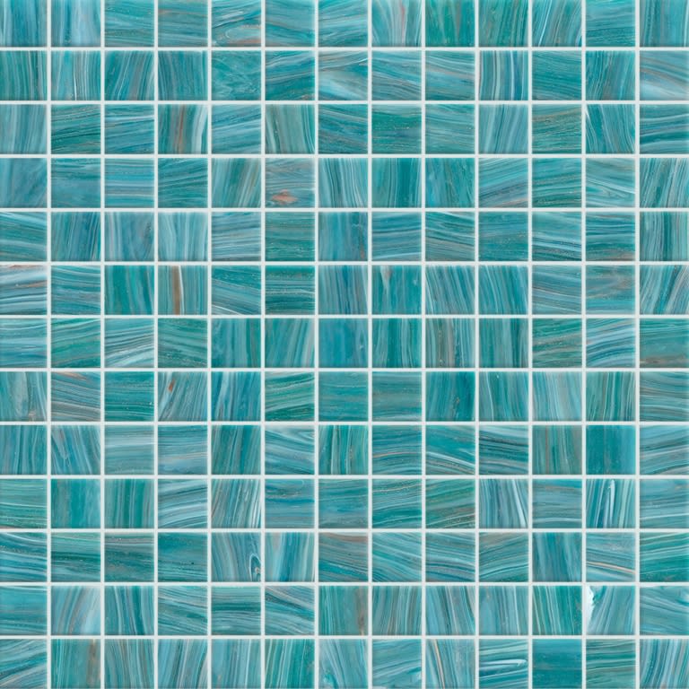 SWIRL TEAL GL MO 1X1/12X12