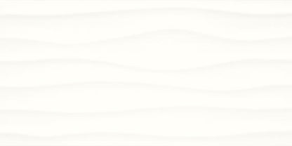 Multitude Origami White Rectangle, Wave 12X24 Textured