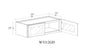 Wall Cabinet - 33"W x 12"H x 12"D Glass Door Only