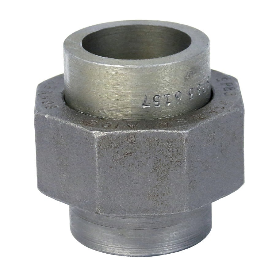 Union, 2 in, Socket Weld, SCH 80/XH, Forged Steel, 3000 lb