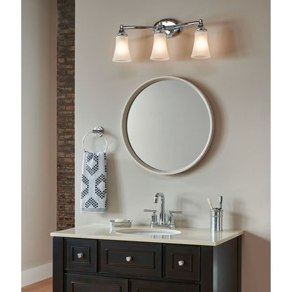 Eva 23" Wide 3 Light Bathroom Vanity Light with Frosted Shades