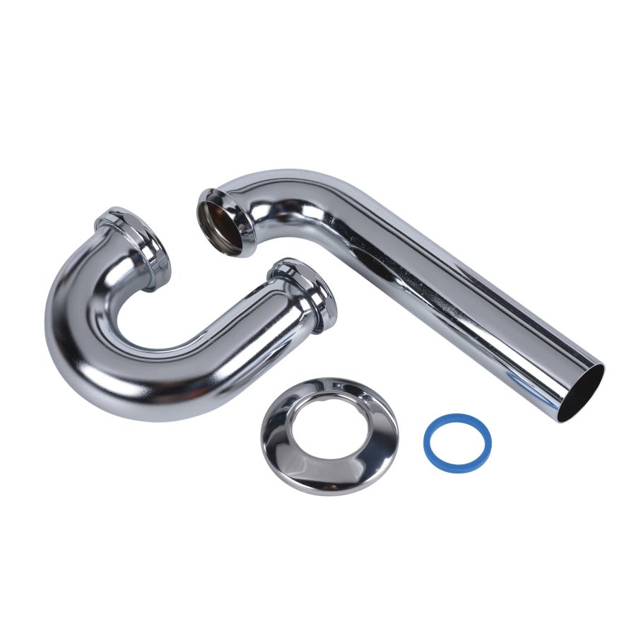Tubular P-Trap, 1-1/4 x 1-1/2 in, 17 ga, Polished Chrome