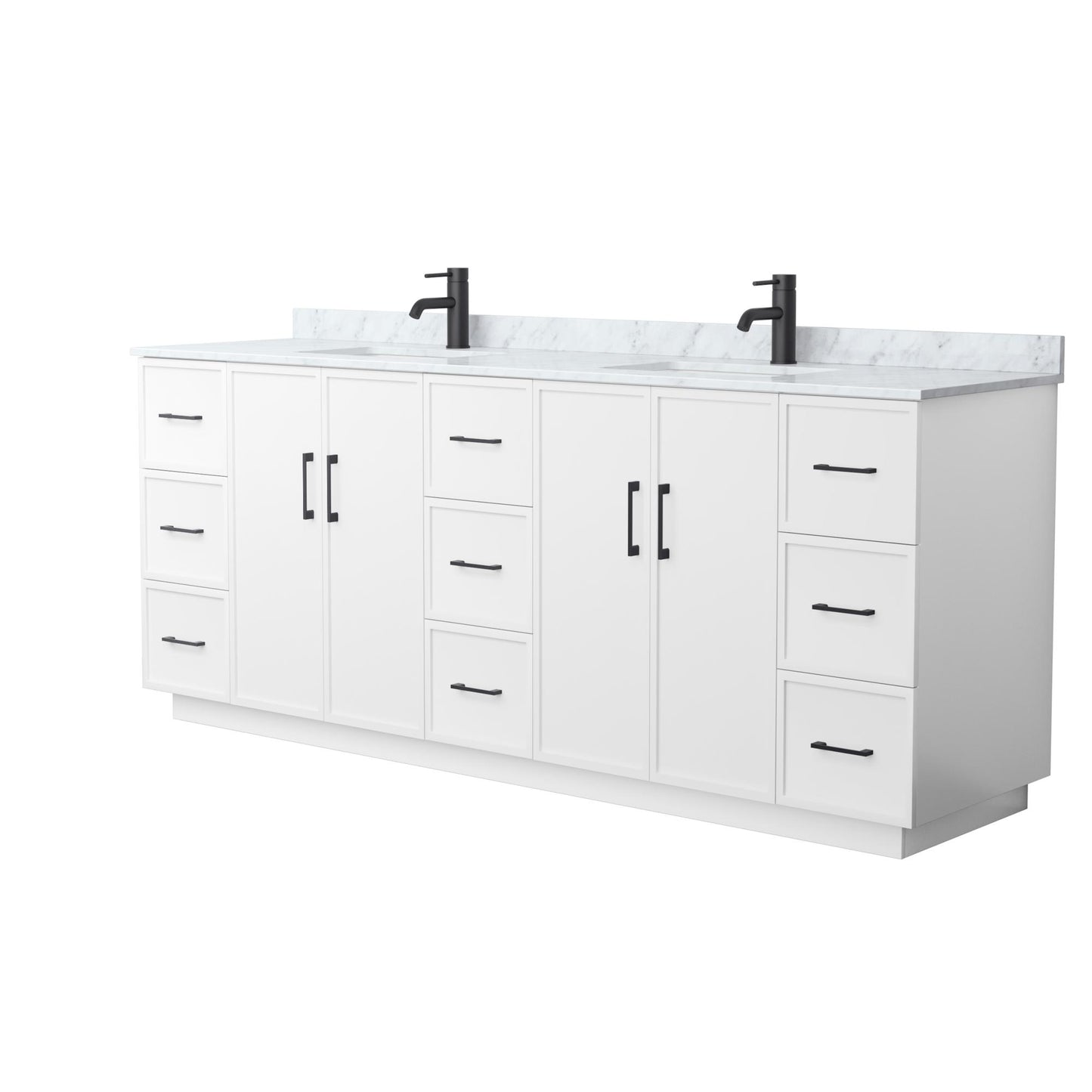 Elan Double Bathroom Vanity with Toe Kick - 84W x 35H x 22D