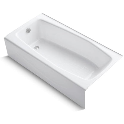 Villager Collection 60" Three Wall Alcove Cast Iron Three Wall Alcove Soaking Bath Tub with Left Hand Drain