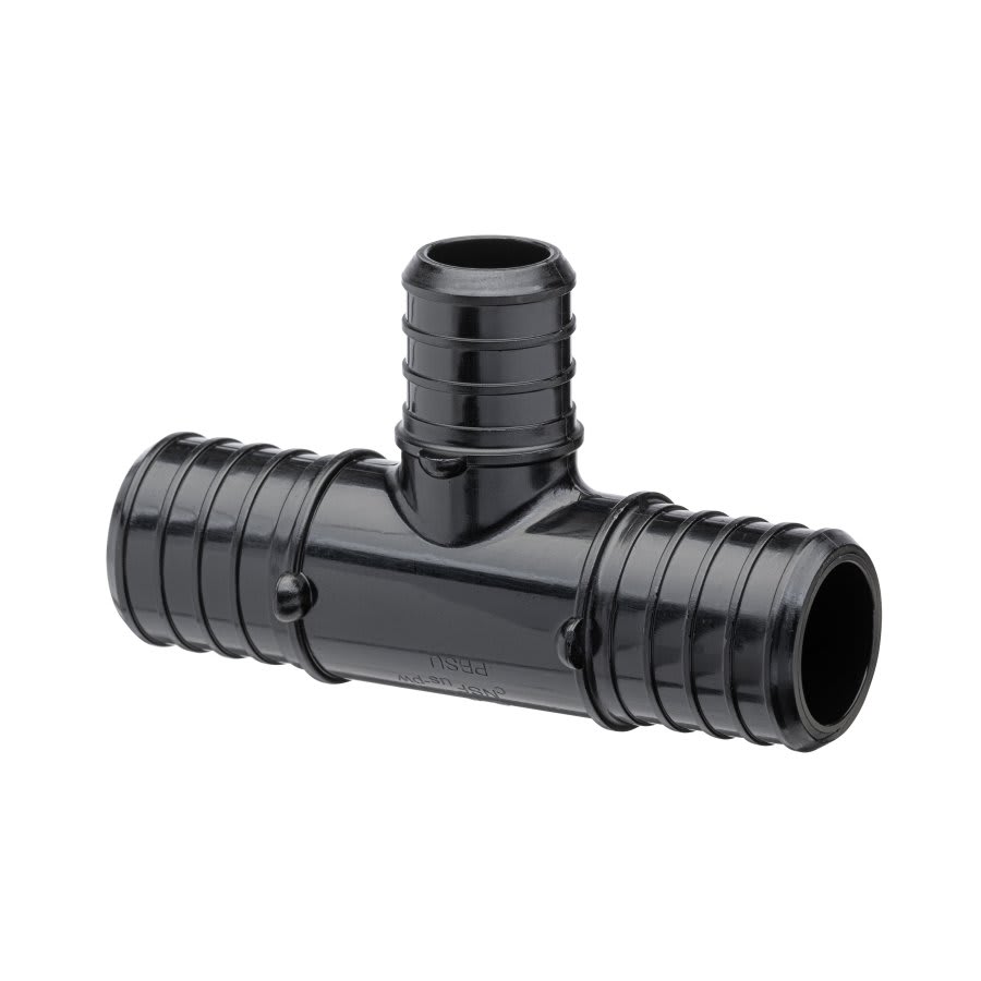QickSert CR® Tee, 1 x 3/4 in, Crimp PEX, Poly