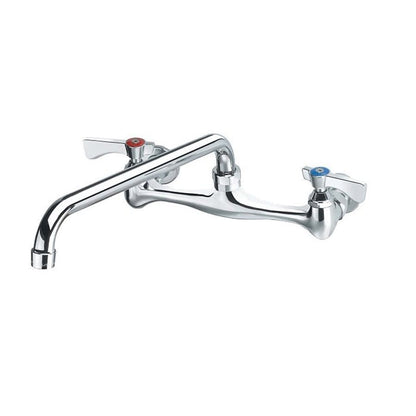Kitchen Faucet, Wall Mount, 2 Lever Handle, 2-Hole, Polished Chrome