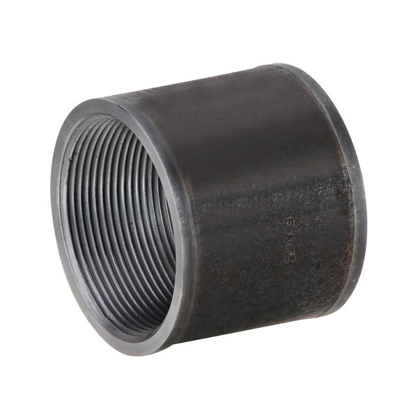 Merchant Coupling, 1-1/4 in, FNPT, Malleable Iron, Black