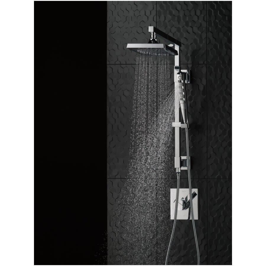 Emerge 18" Angular Shower Column with Hose and Integrated Diverter - Less Shower Head and Hand Shower