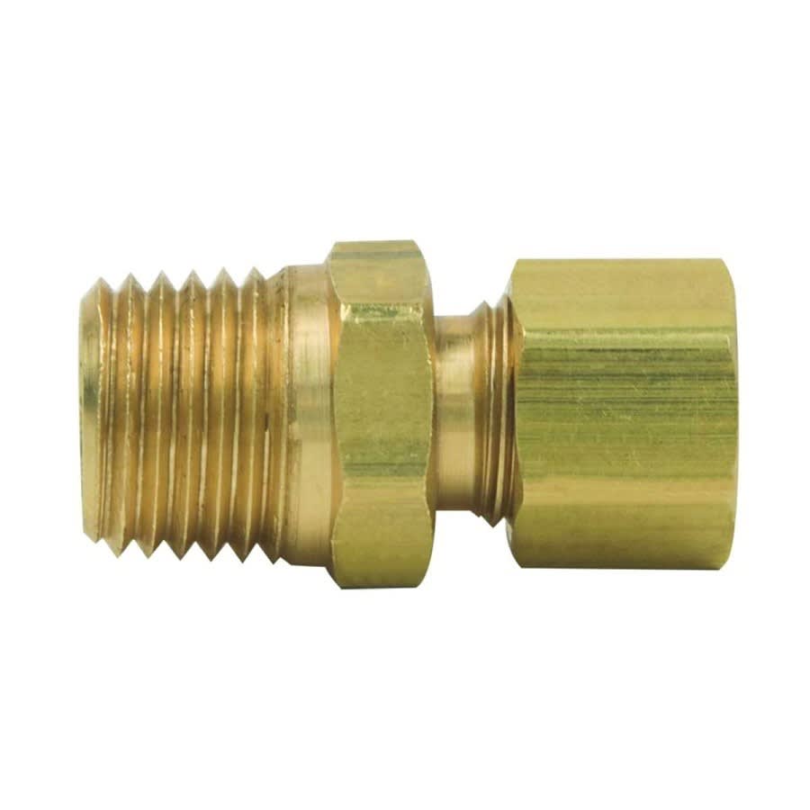Union, 1/4 in, Comp x MNPT, Brass, Rough Brass, Domestic