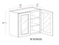 Wall Cabinet - 30"W x 30"H x 12"D Glass Door Only