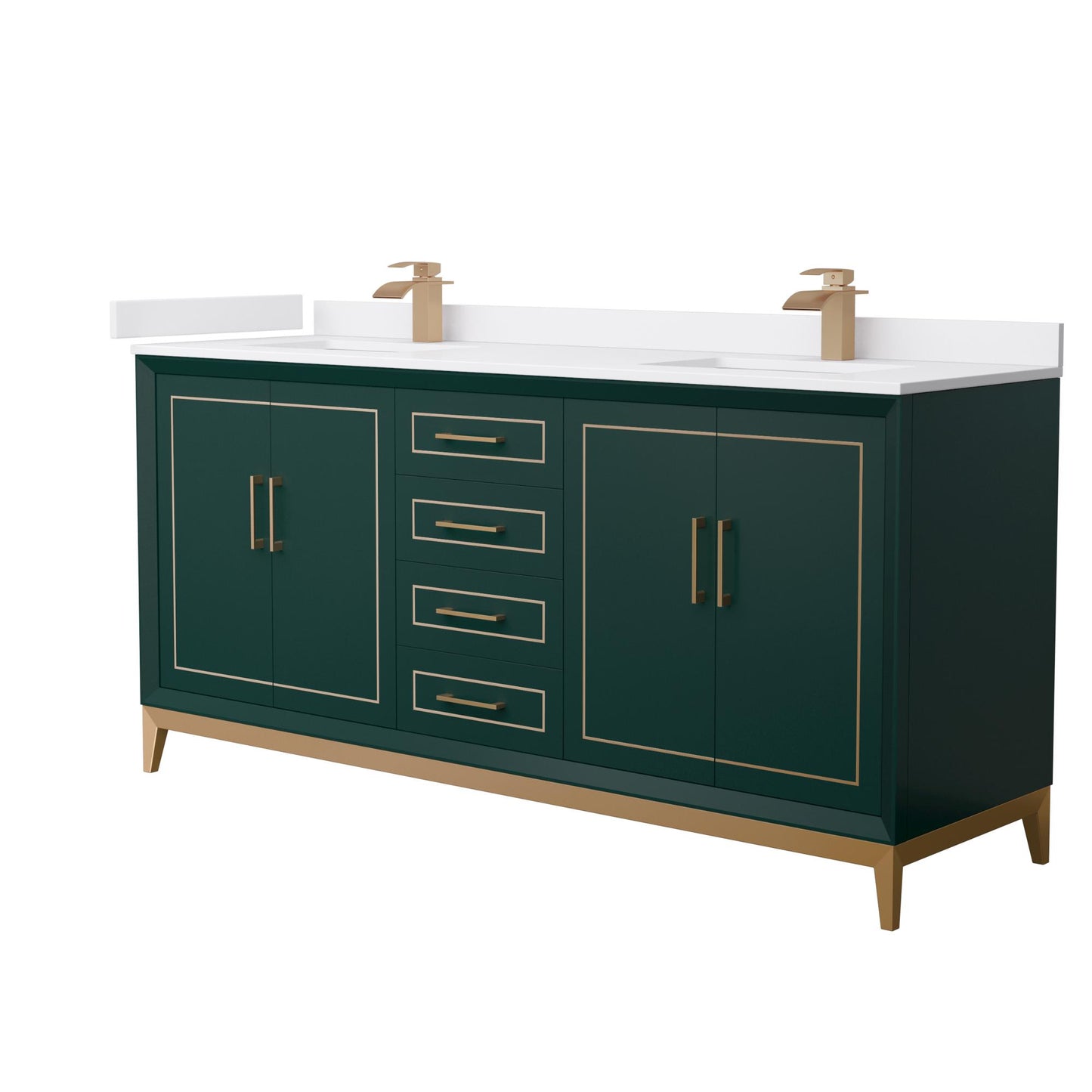 Marlena Double Bathroom Vanity - 72W x 35.25H x 22D