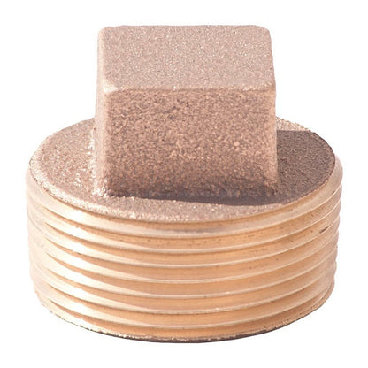 Plug, 4 in, MNPT, Lead Free Brass, Rough Brass
