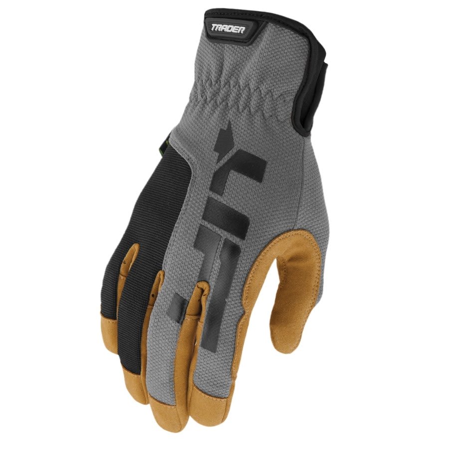 Pro Series TRADER Glove, Grey, Slip On/Off Cuff XL