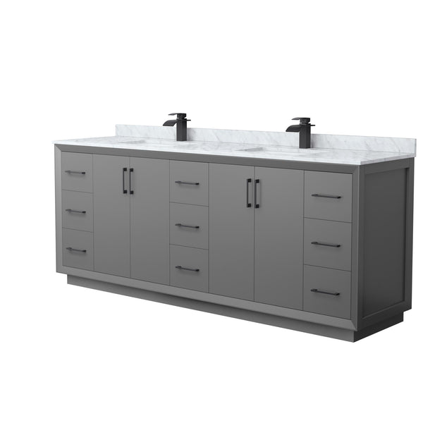 Strada Double Bathroom Vanity - 84W x 35H x 22D