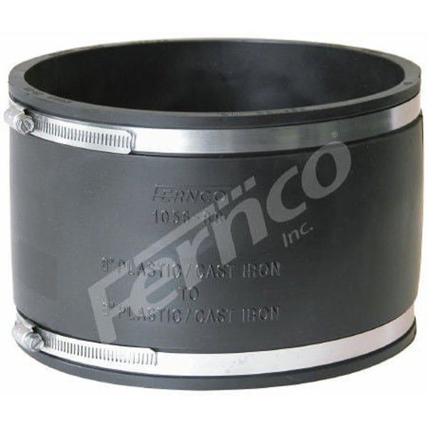Shielded Transition Coupling, 8 in, PVC/Stainless Steel