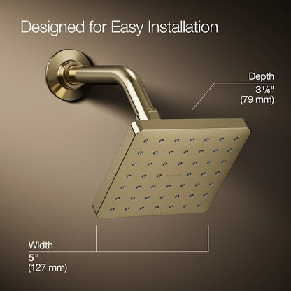 Parallel 2.5 GPM Single Function Shower Head With Katalyst Air-Induction Spray Technology